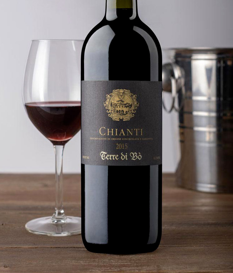 terre di bo chianti docg con bicchiere